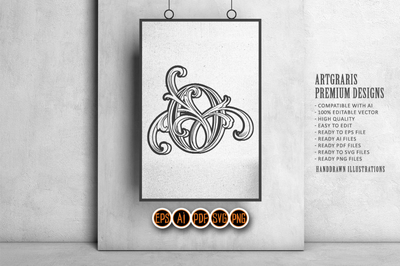 elegant-elegance-number-0-monogram-logo-monochrome