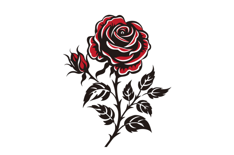 red-rose-silhouette-clipart-bundle