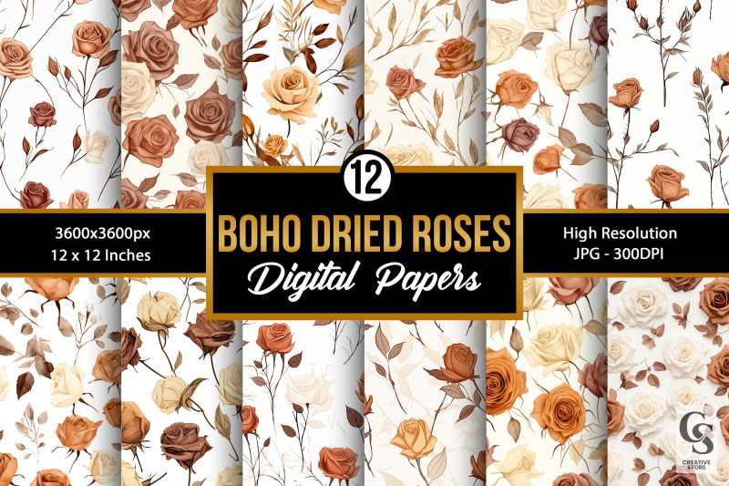 boho-dried-roses-pattern-digital-papers