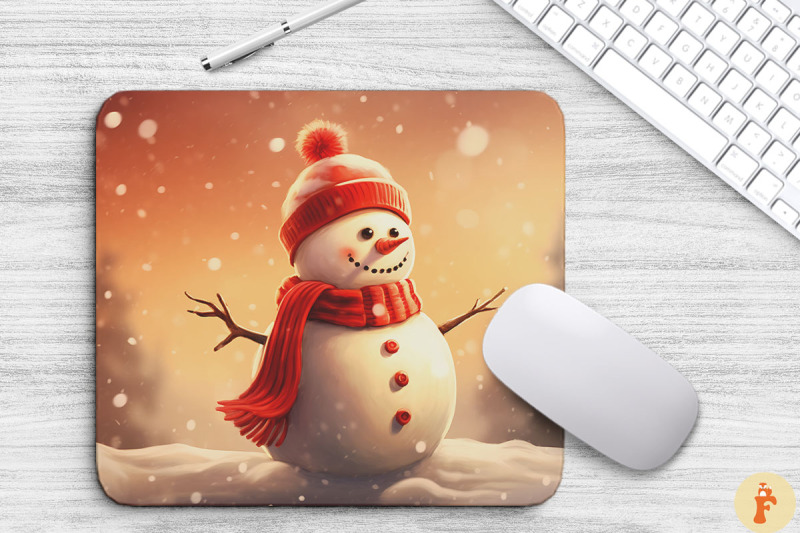 joyful-snowman-christmas-mouse-pad