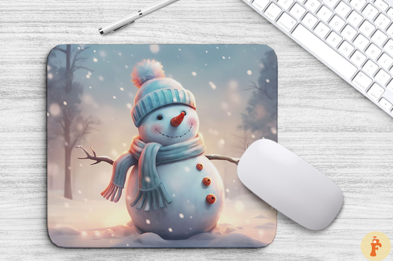 merry-snowman-christmas-mouse-pad