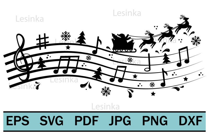 christmas-musical-notes-in-svg-format-cutting-file
