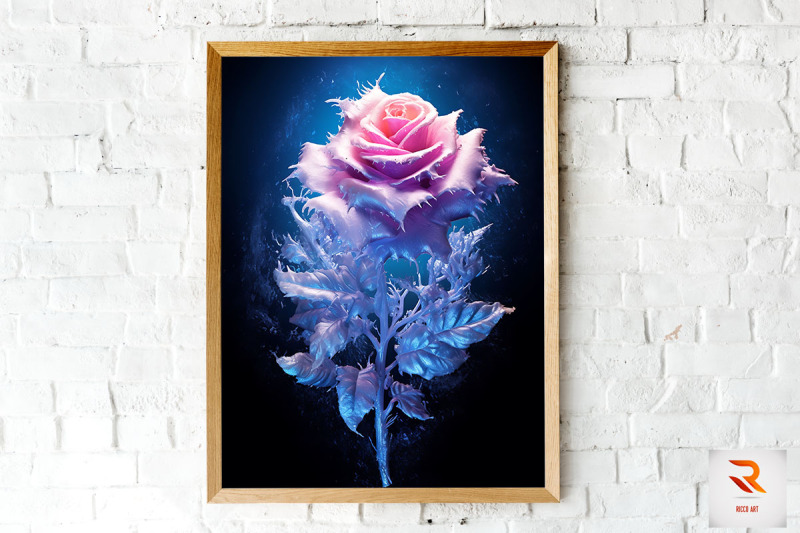 whimsical-winter-indigo-rose-wall-art