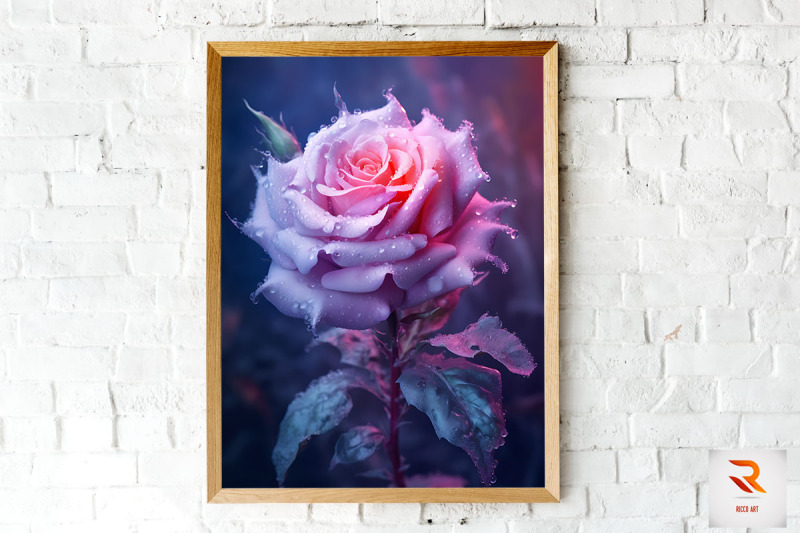 whimsical-winter-lavender-rose-wall-art