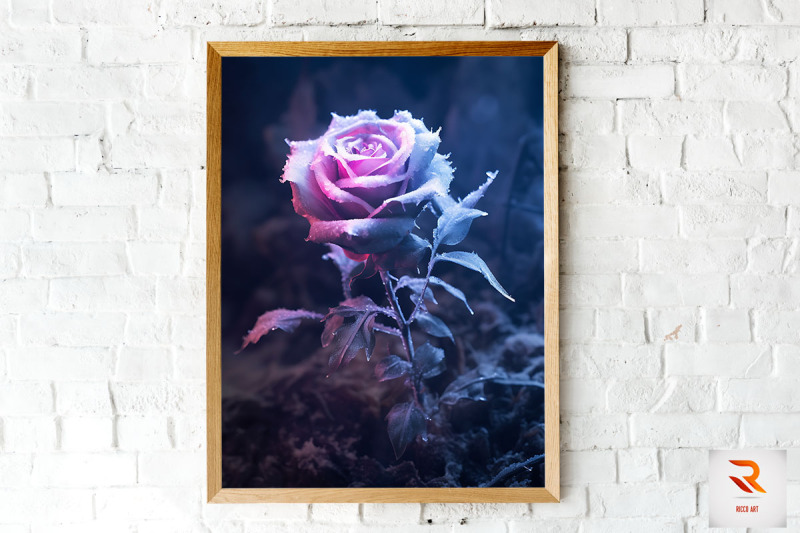 whimsical-winter-lavender-rose-wall-art