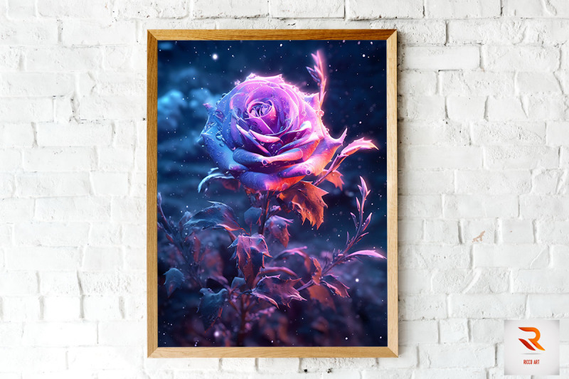 whimsical-winter-purple-rose-wall-art