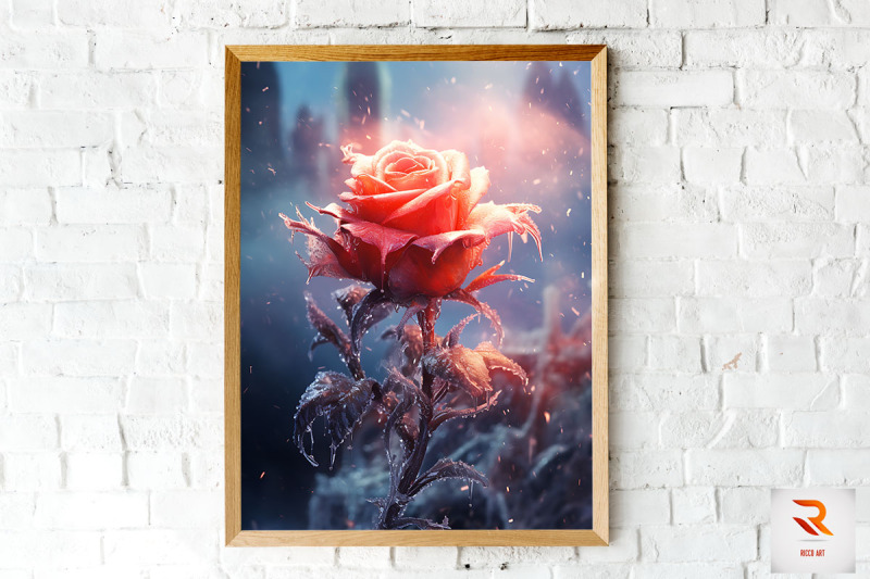 whimsical-winter-red-rose-wall-art