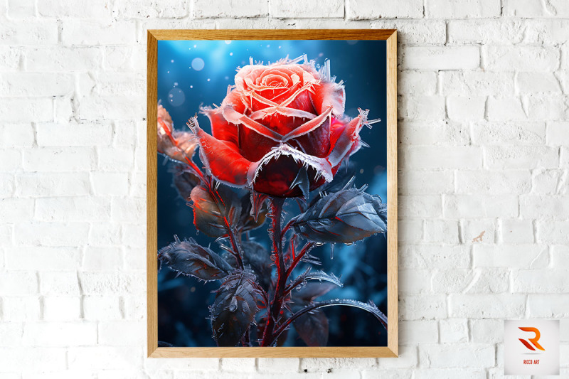 whimsical-winter-red-rose-wall-art