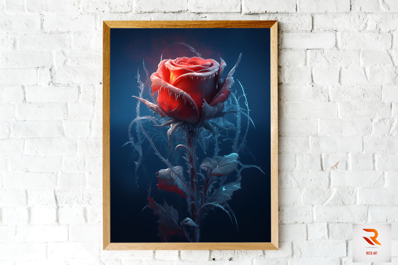 whimsical-winter-red-rose-wall-art