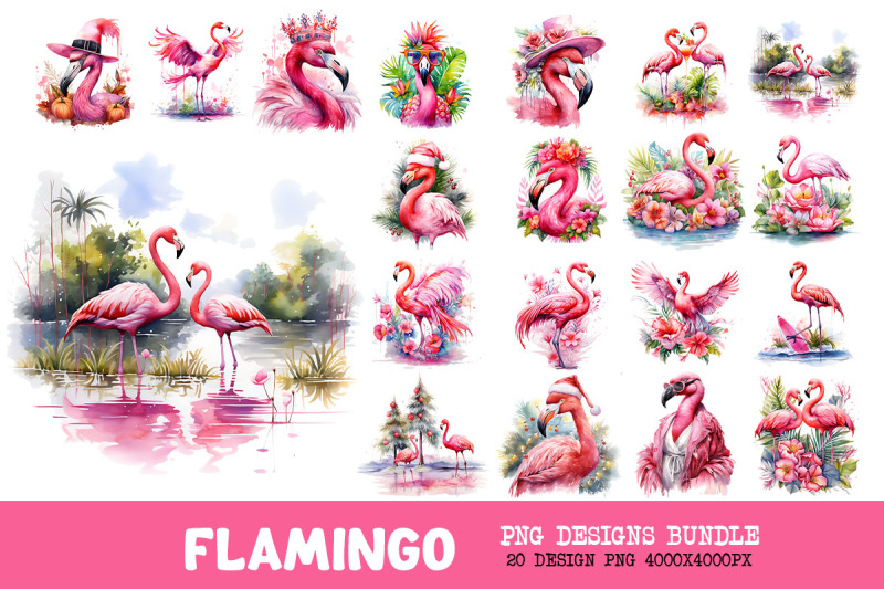 pink-flamingo-retro-tropical-bundle
