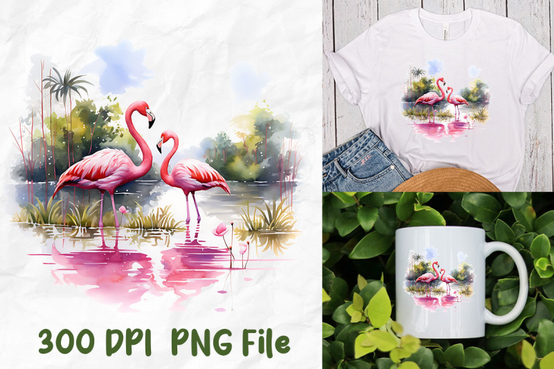 pink-flamingo-peaceful-lake-stand-tall