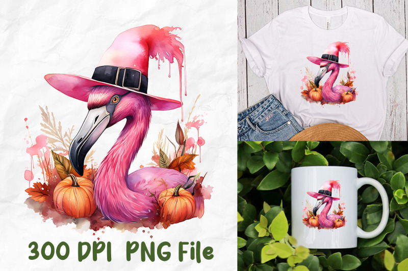 pink-flamingo-halloween-witch-pumpkin