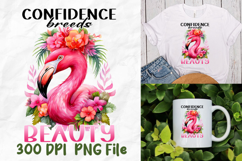 confidence-breeds-beauty-pink-flamingo