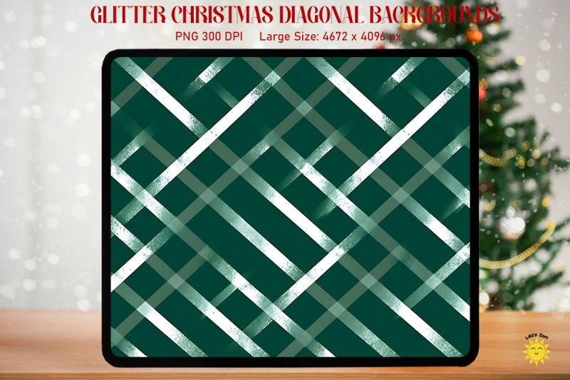 christmas-silver-diagonal-on-green