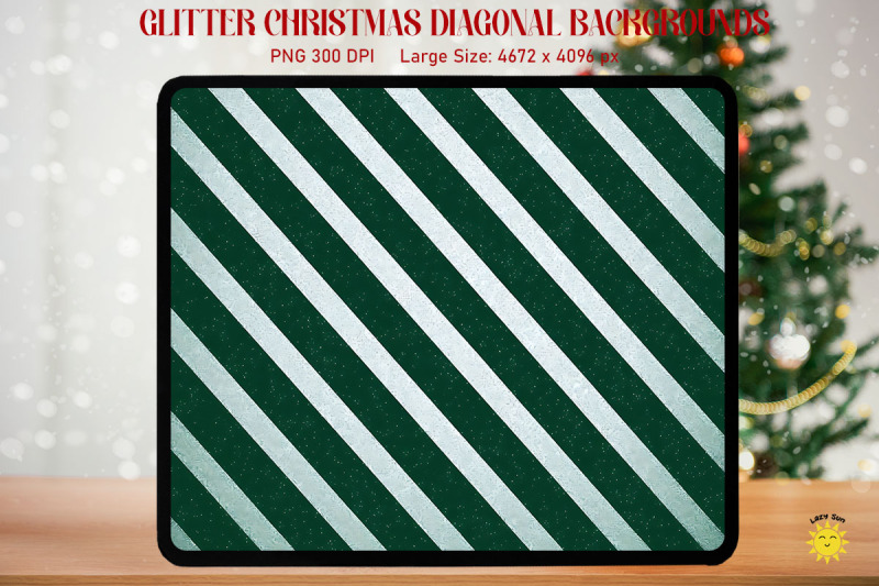 christmas-silver-diagonal-on-green