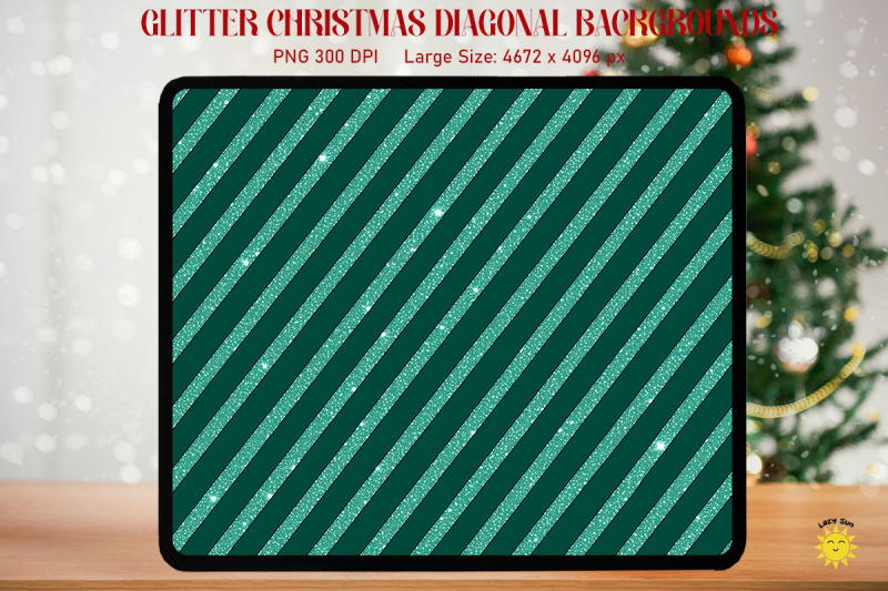 christmas-silver-diagonal-on-green