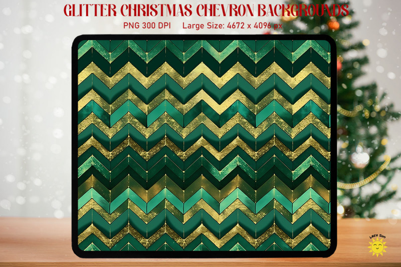 christmas-chevron-gold-and-green-pattern