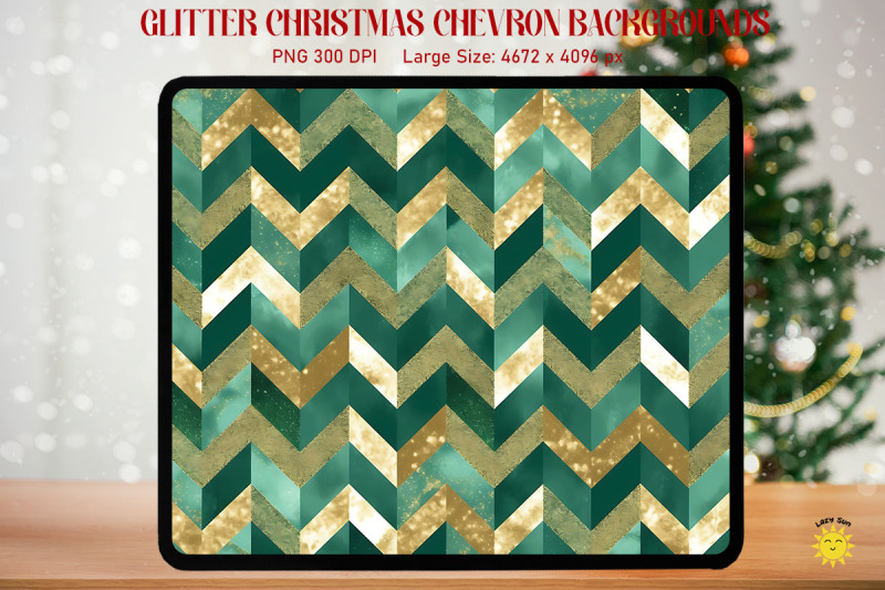 christmas-chevron-gold-and-green-pattern