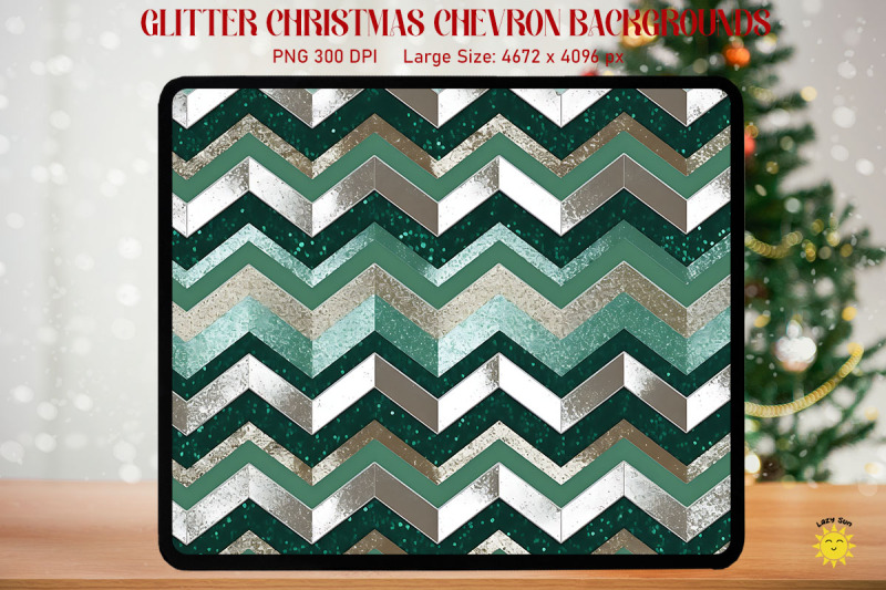 christmas-chevron-green-pattern