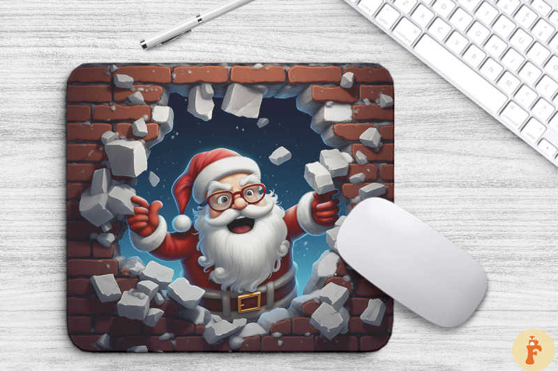 funny-santa-peeps-out-of-a-broken-wall