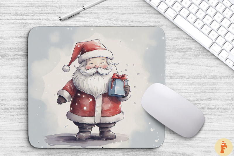 watercolor-santa-christmas-mouse-pad