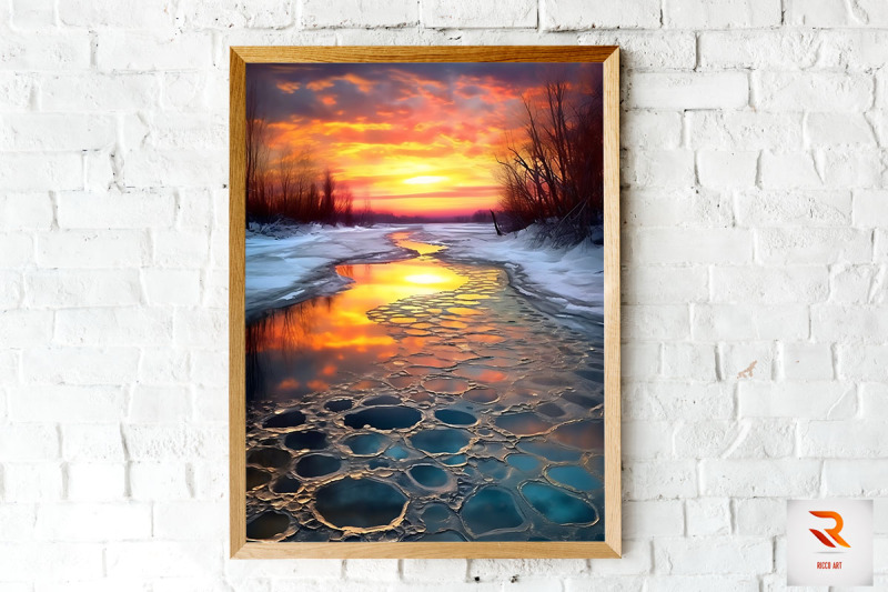 painting-abstract-sunset-wall-art