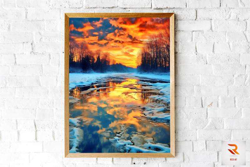 painting-abstract-sunset-wall-art