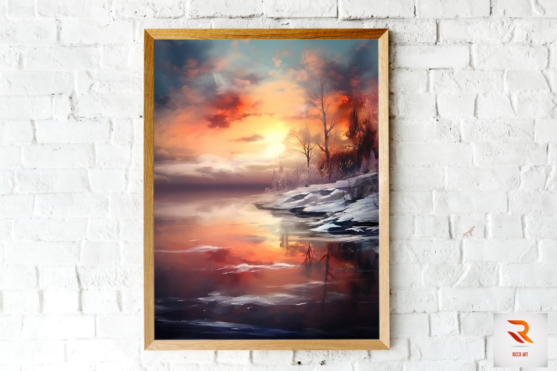 painting-abstract-sunset-wall-art