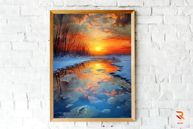 painting-abstract-sunset-wall-art