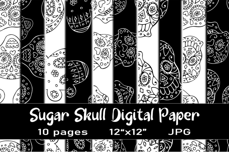 sugar-skull-seamless-patterns