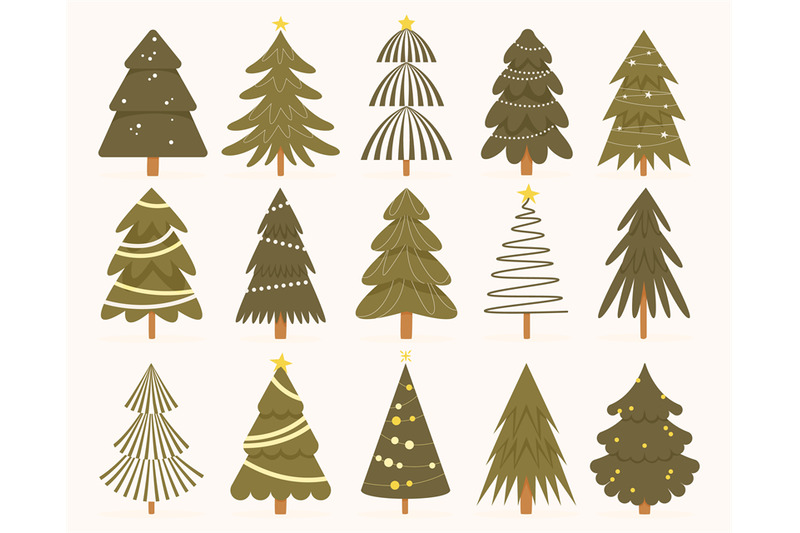 christmas-trees-collection-cartoon-christmas-tree-with-presents-and-t