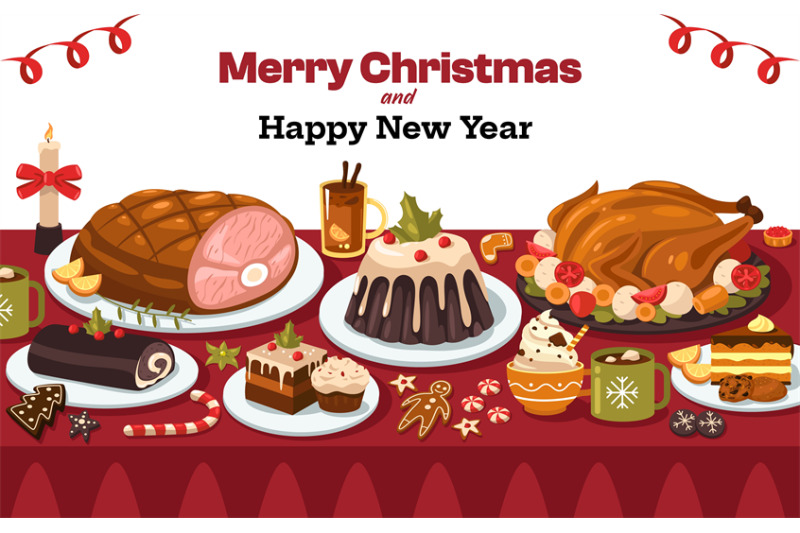 christmas-dishes-on-table-cartoon-winter-holiday-traditional-meal-wit