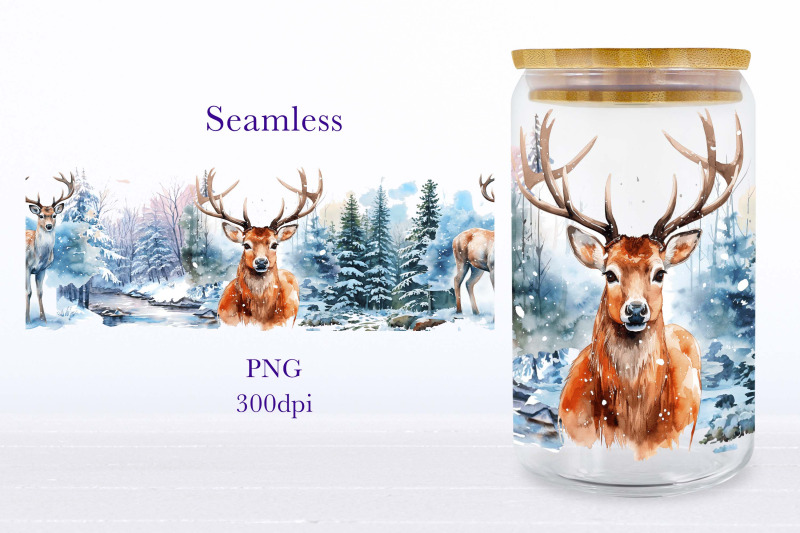 deer-glass-can-wrap-design-winter-landscape-libbey-can-png
