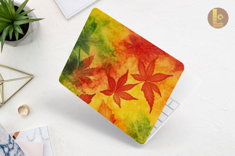 cannabis-themed-tie-dye-laptop-skin