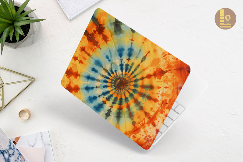 earth-color-tie-dye-pattern-laptop-skin