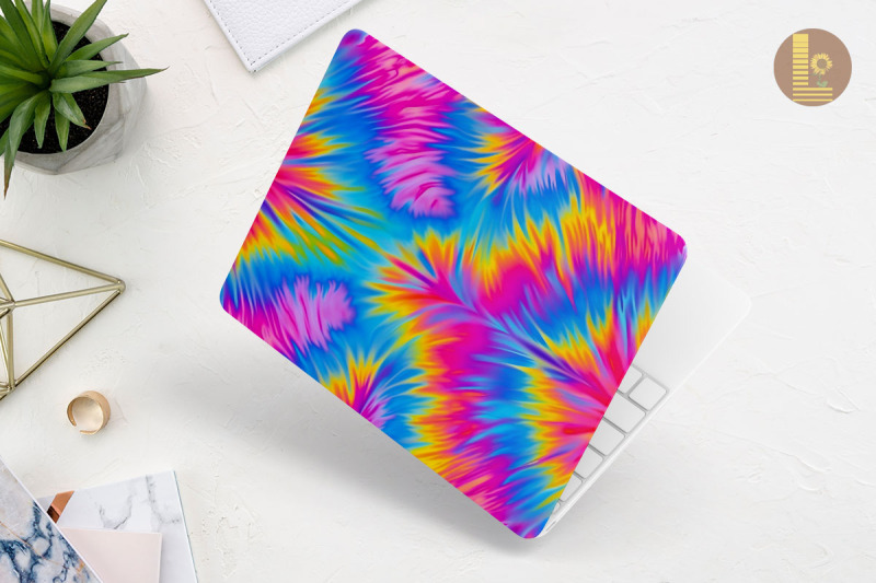 neon-tie-dye-pattern-laptop-skin