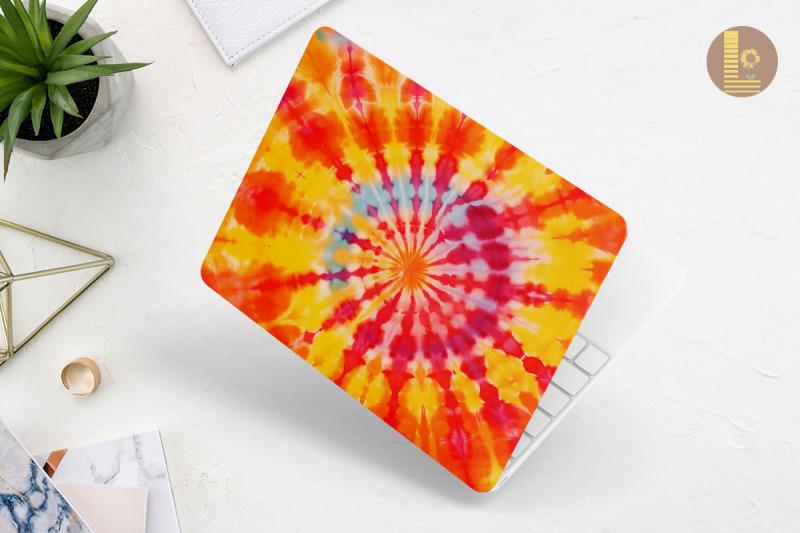 orange-rainbow-tie-dye-laptop-skin