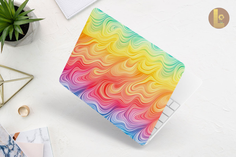 soft-line-tie-dye-pattern-laptop-skin