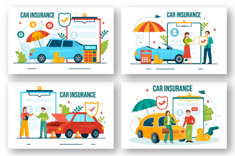 12-car-insurance-vector-illustration