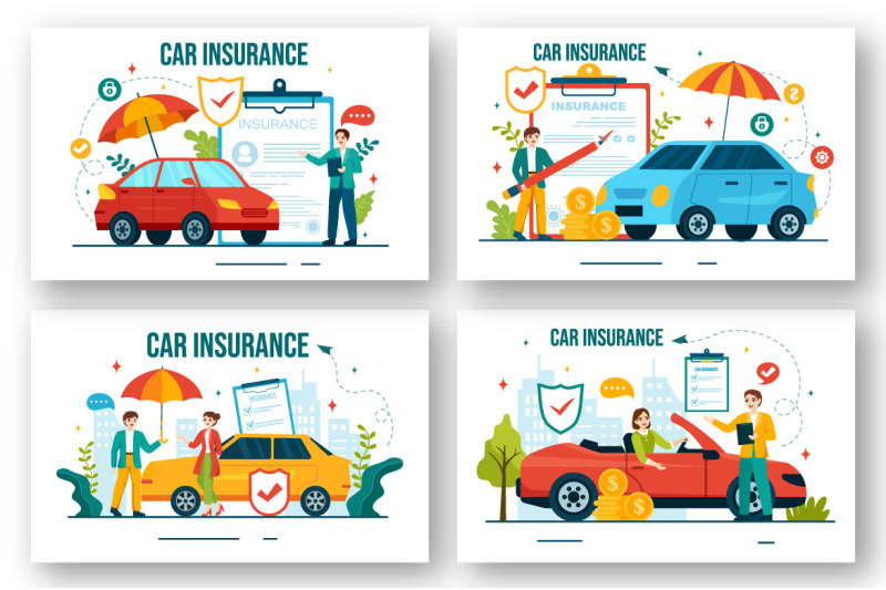 12-car-insurance-vector-illustration