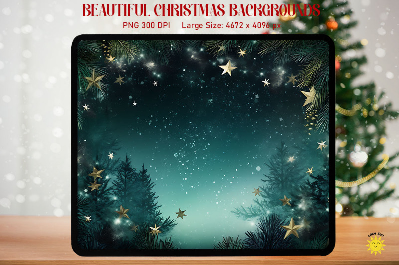 fir-branches-and-stars-xmas-backgrounds