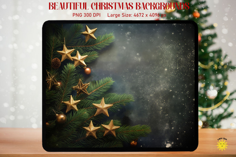 fir-branches-and-stars-xmas-backgrounds