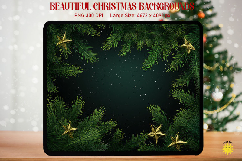 fir-branches-and-stars-xmas-backgrounds