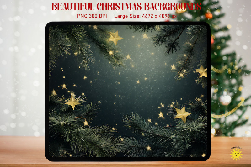 fir-branches-and-stars-xmas-backgrounds