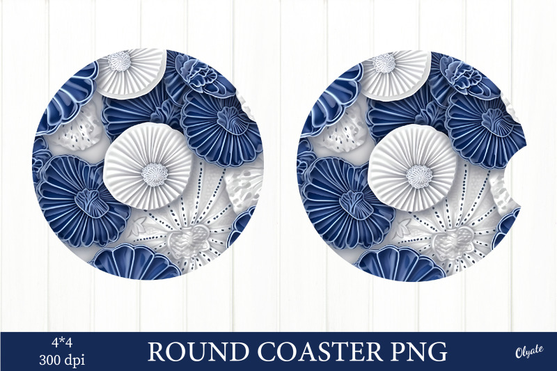 round-coaster-png-blue-and-white-shell-sublimation