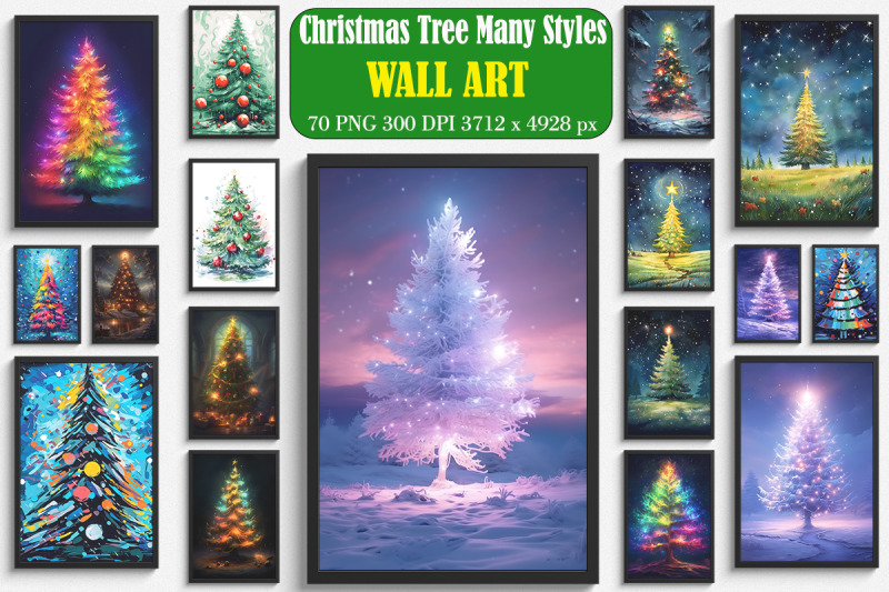 christmas-tree-many-styles-wall-art