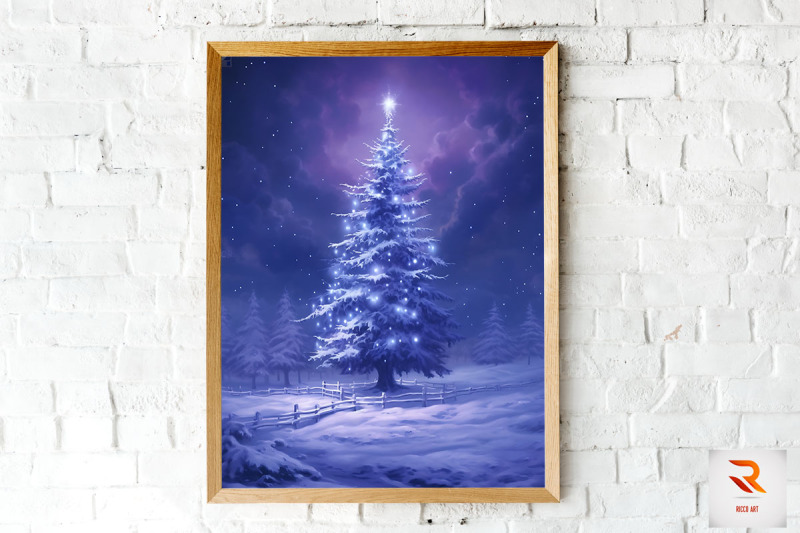 snow-surrouded-christmas-tree-wall-art