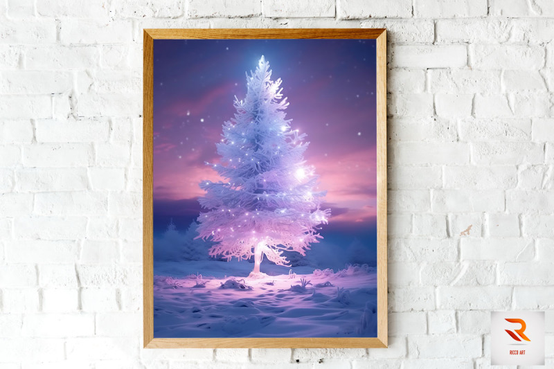 snow-surrouded-christmas-tree-wall-art