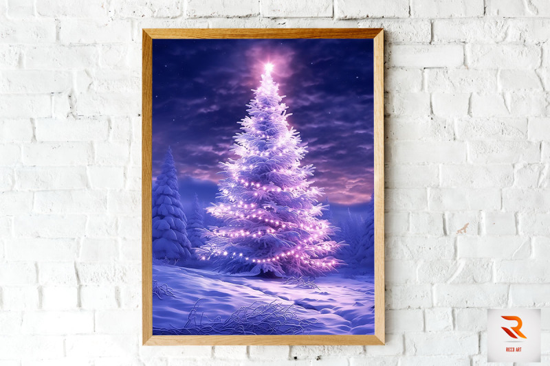 snow-surrouded-christmas-tree-wall-art