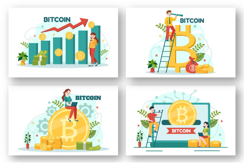 12-bitcoin-cryptocurrency-coins-illustration